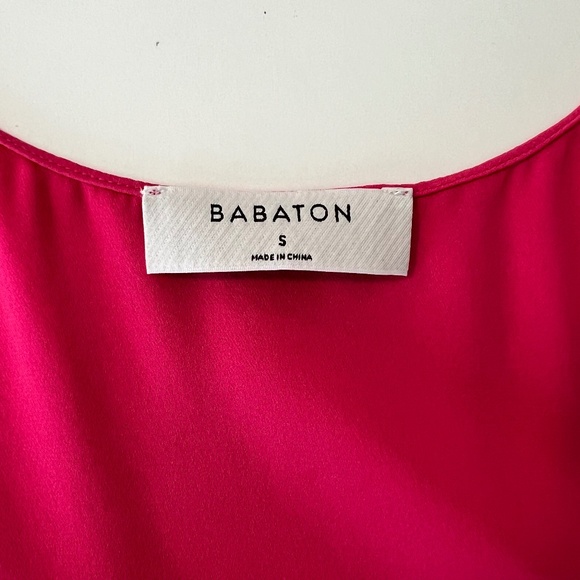 Aritzia Babaton, Carson Silk Tank, Eros Pink, Size Small - Picture 4 of 5